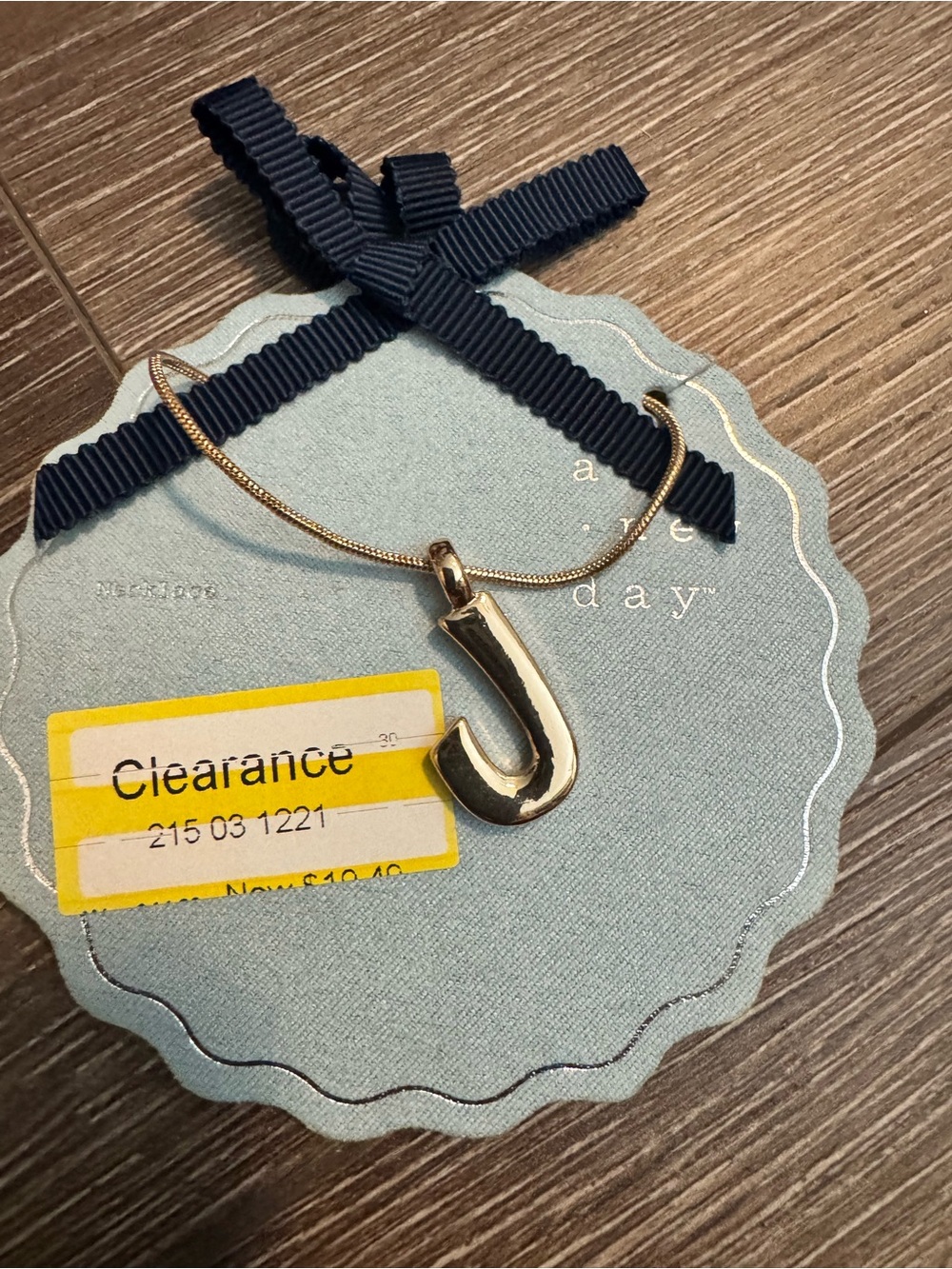 Letter J Gold Pendant Necklace - A New Day from Target, New
